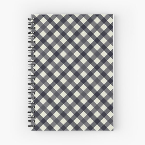 Item preview, Dark Charcoal, Slate, and Light Beige Diagonal Gingham Pattern Design designed and sold by ModdiesColors.