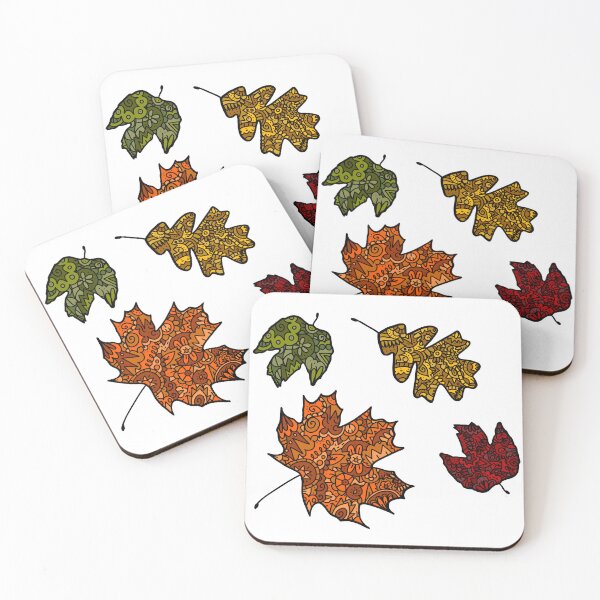 Item preview, Fall Leaves Zentangle designed and sold by Lintangled.