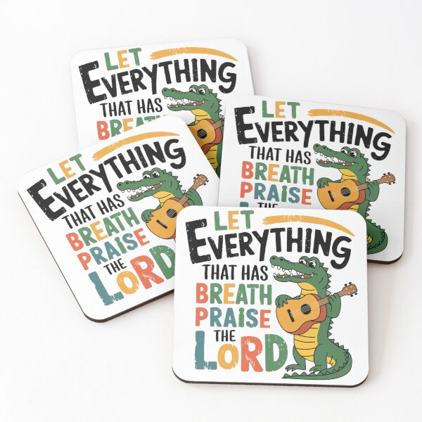 Item preview, Let Everything that Has Breath Praise The Lord, Crocodile with Guiter Art designed and sold by Faithloveshop.