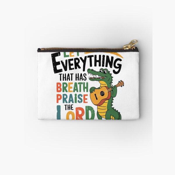 Item preview, Let Everything that Has Breath Praise The Lord, Crocodile with Guiter Art designed and sold by Faithloveshop.