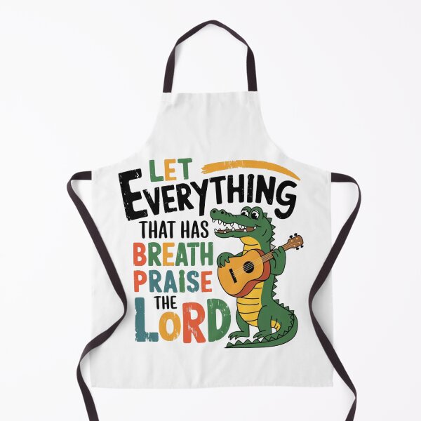 Item preview, Let Everything that Has Breath Praise The Lord, Crocodile with Guiter Art designed and sold by Faithloveshop.