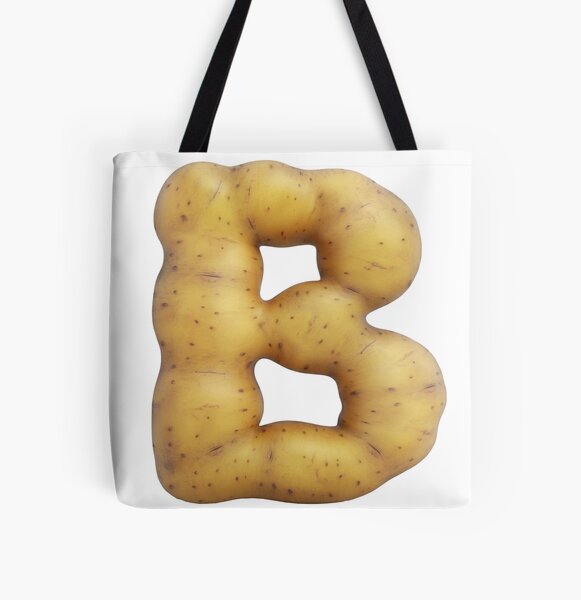 POTATO LETTER B All Over Print Tote Bag