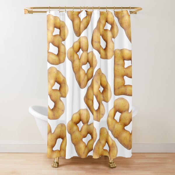 POTATO LETTER B Shower Curtain