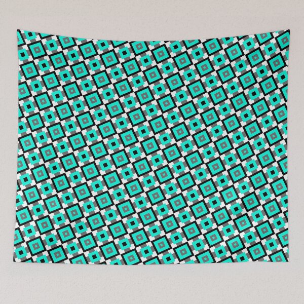 Item preview, Colorful Egyptian Square Block Infinite Pattern Endless Geometry designed and sold by EvergreenMotifs.