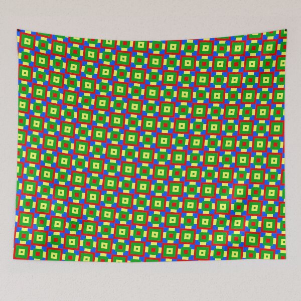 Item preview, Colorful Egyptian Square Block Infinite Pattern Endless Geometry designed and sold by EvergreenMotifs.