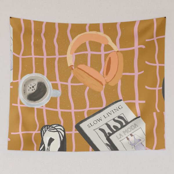 Item preview, Girly Self Care Coffee and Headphones designed and sold by bowsbotanicals.