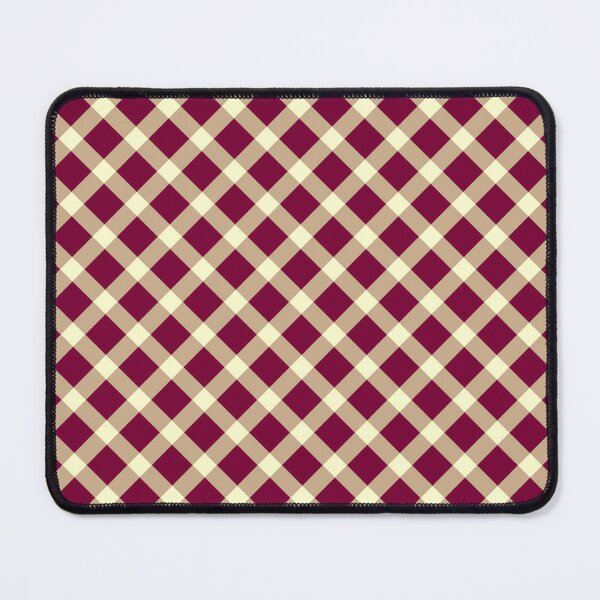 Item preview, Red, Beige, and Cream Diagonal Gingham Pattern Design designed and sold by ModdiesColors.