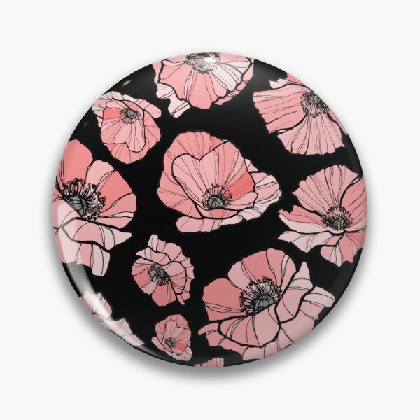 Artikelvorschau, Mohn-schwarzes Hintergrundmuster entworfen und verkauft von Jessica Heath.