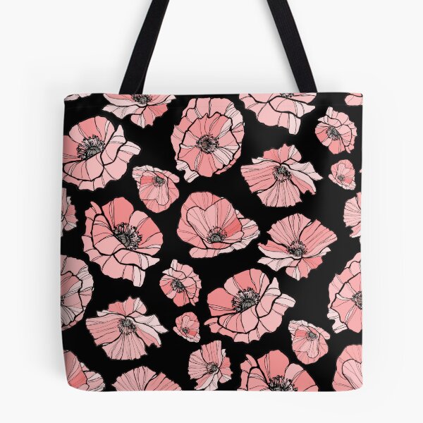 Item preview, Poppy Black Background Pattern designed and sold by Jessica Heath.