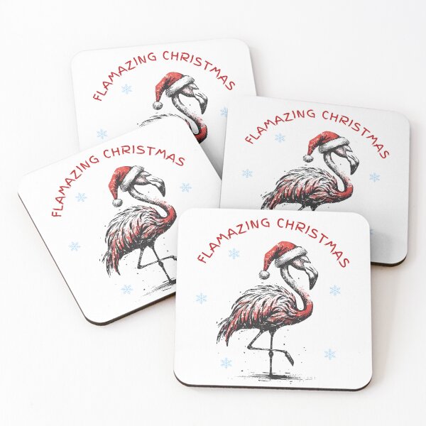 Item preview, Funny Flamingo - Flamazing Christmas - Minimalist Animal Art designed and sold by BeaverFriends.