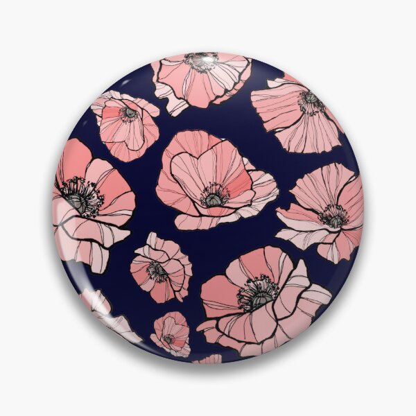 Item preview, Poppy with Navy Background Pattern designed and sold by Jessica Heath.