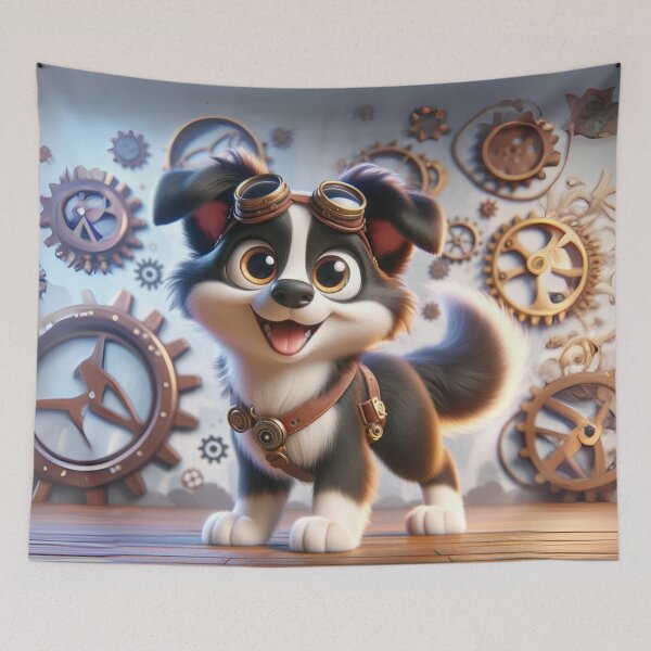 Item preview, Steampunk Border Collie designed and sold by Sillytoe.
