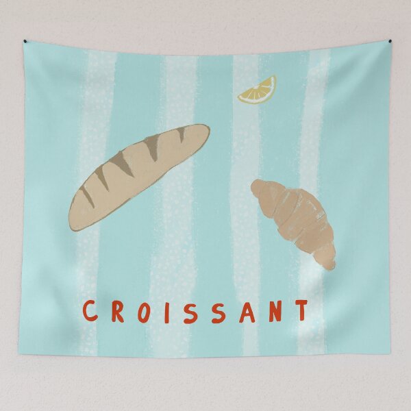 Item preview, French Baguette, Croissant, and Coffee designed and sold by bowsbotanicals.
