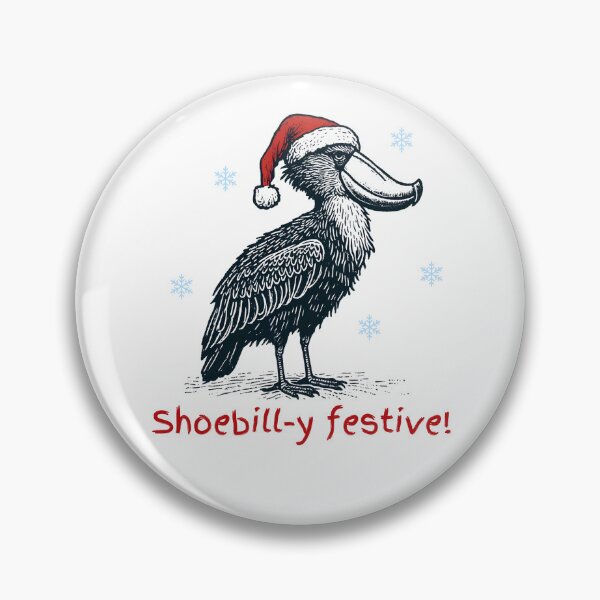 Item preview,  Funny Shoebill Bird - "Shoebill-y Festive!- Minimalist Animal Art designed and sold by BeaverFriends.