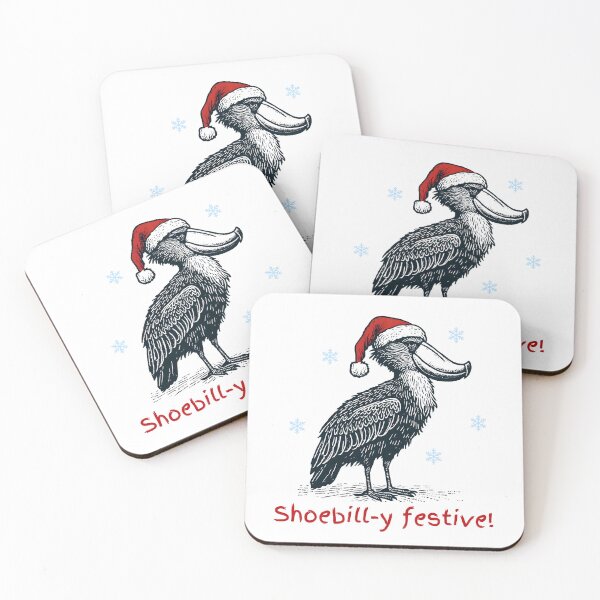 Item preview,  Funny Shoebill Bird - "Shoebill-y Festive!- Minimalist Animal Art designed and sold by BeaverFriends.