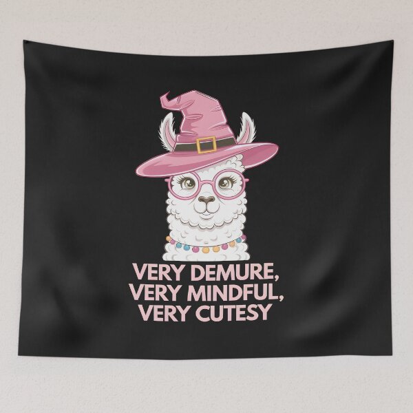 Item preview, very demure very mindful very cutesy llama designed and sold by GogoGrove.