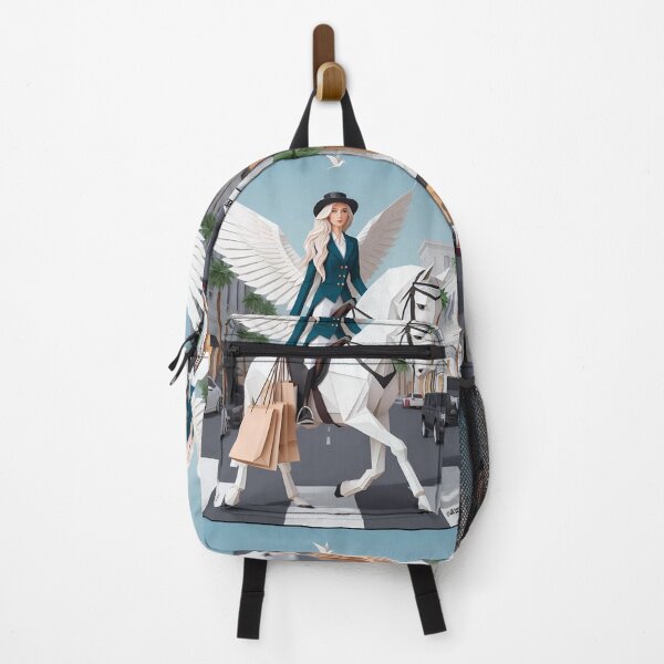 Item preview, Pretty Blonde Angel Riding Horse Shopping in Los Angeles designed and sold by Yogibear & Rachelle .