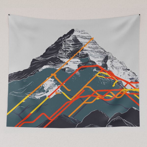 Item preview, Mount Everest Fine Art – Majestic Mountain Landscape Illustration designed and sold by paulo silveira.