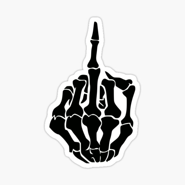 MIDDLE FINGER FLIP OFF MEME DECAL FUNNY ANGRY STICK MAN STICKER