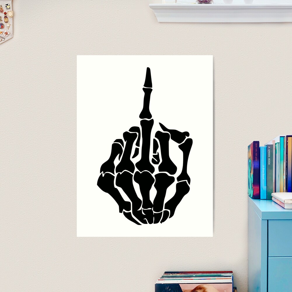 Skeleton Middle Finger | Art Print