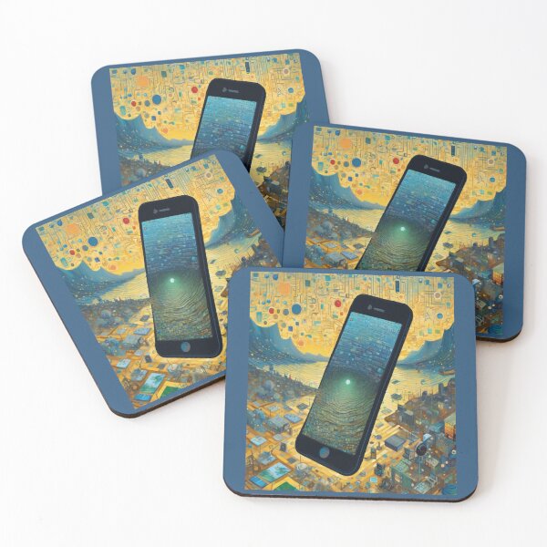Item preview, "Pixelated Dreams: iPhone in a Surreal Digital World" designed and sold by Artisticanvas.