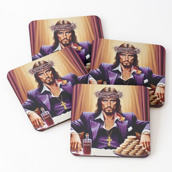 Item preview, Color Scarface Jesus II - Jesus in Purple Pinstripe Suit designed and sold by jay-cack.