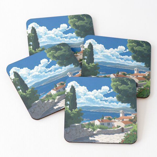Item preview, Greece landscape | Anime style designed and sold by ComicsFactory.