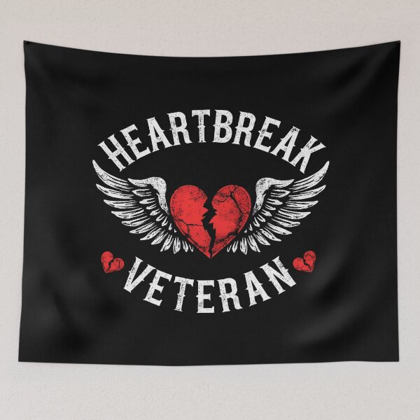 Item preview, Heartbreak Veteran - Vintage Broken Heart with Wings | Humorous Love Design designed and sold by Coffee Partee.