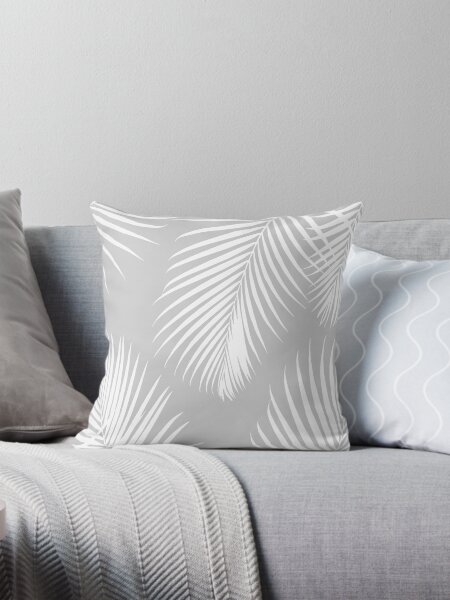 Item preview, Gray and White Palm Fronds designed and sold by moderntropical.
