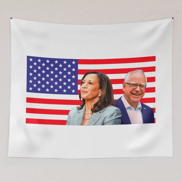 Item preview, BANDERA DE AMÉRICA DE KAMALA HARRIS Y TIM WALZ designed and sold by xBLACKSTAR.
