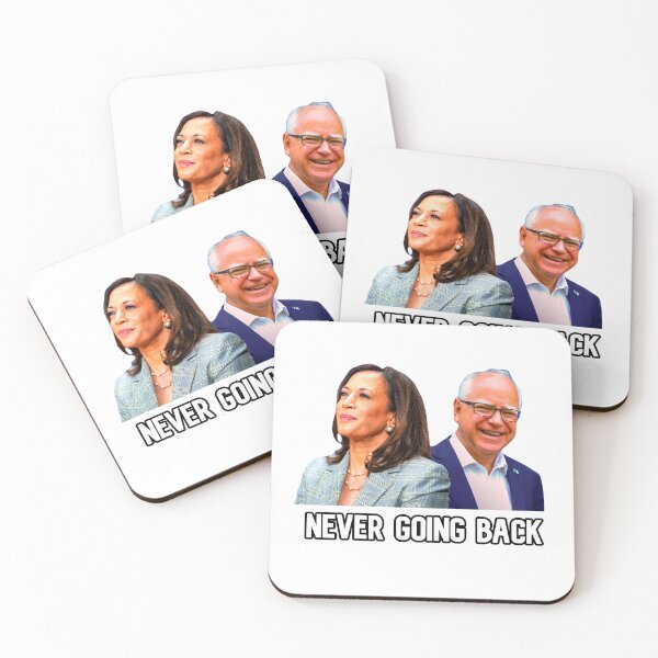 Item preview, KAMALA HARRIS Y TIM WALZ "NUNCA VOLVERÁN ATRÁS" designed and sold by xBLACKSTAR.