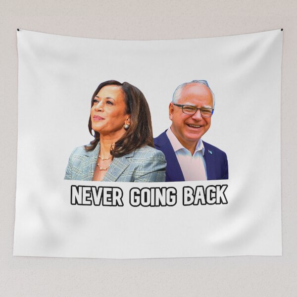 Item preview, KAMALA HARRIS Y TIM WALZ "NUNCA VOLVERÁN ATRÁS" designed and sold by xBLACKSTAR.