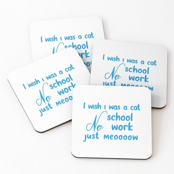 Item preview, i wish i was a cat no school no work just meoooow designed and sold by Kestovi.
