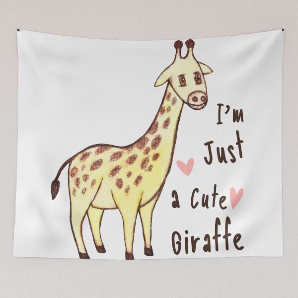 Item preview, I'm Just a Cute Giraffe – Playful Animal Illustration designed and sold by Kopiopang studio.