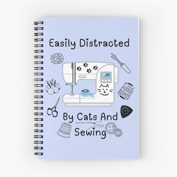 Item preview, Easily Distracted By Cats And Sewing - A Cat Sewing designed and sold by Wiss2Arts.