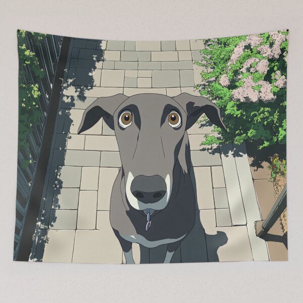 Item preview, Greyhound dog | Anime style designed and sold by ComicsFactory.