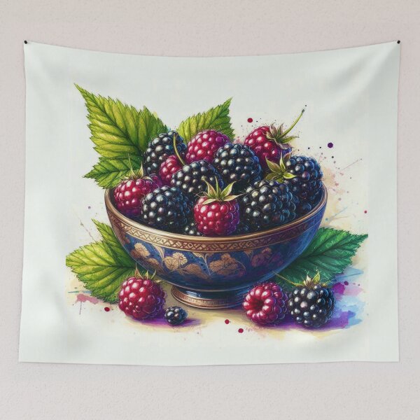 Item preview, Beautiful Watercolor Blackberries designed and sold by Myra365Art.