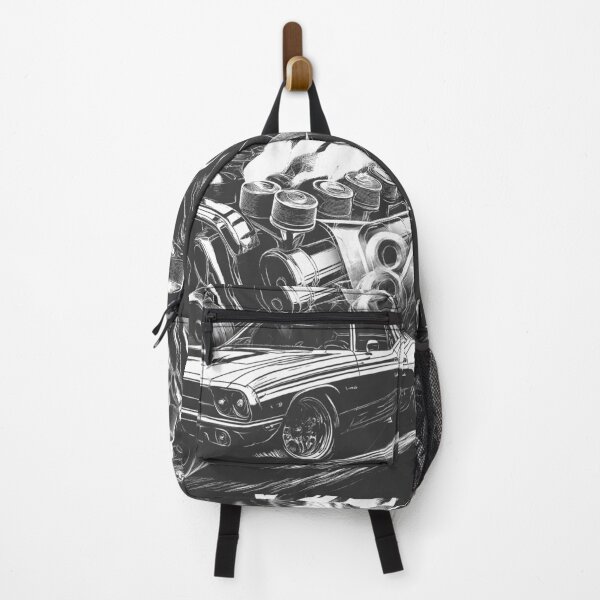 Item preview, Muscle Car V8 Draw Illustration Black and White Sketch designed and sold by Horizon Illustration Motor Company.