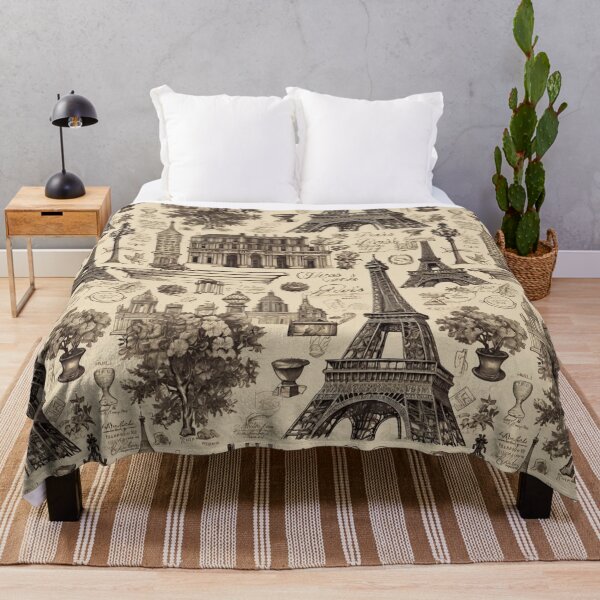 Item preview, French Paris France Eiffel Tower Vintage Pattern Design designed and sold by Draculaura2009.