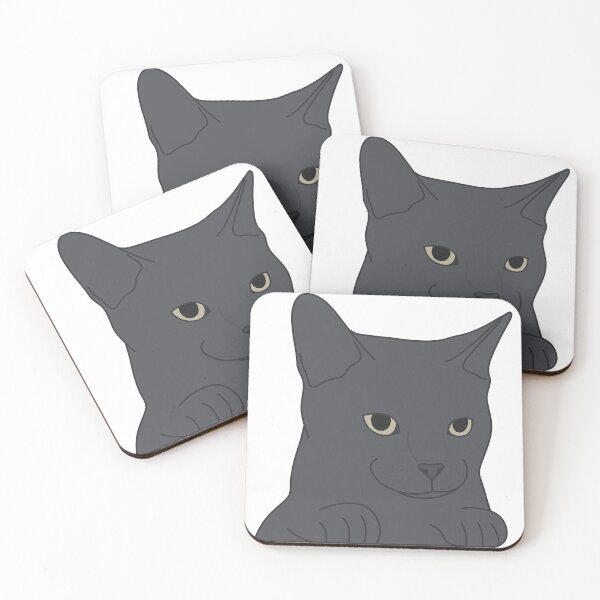 Item preview, Russian Blue Kitty Peeker designed and sold by CaffeinatedGearhead.