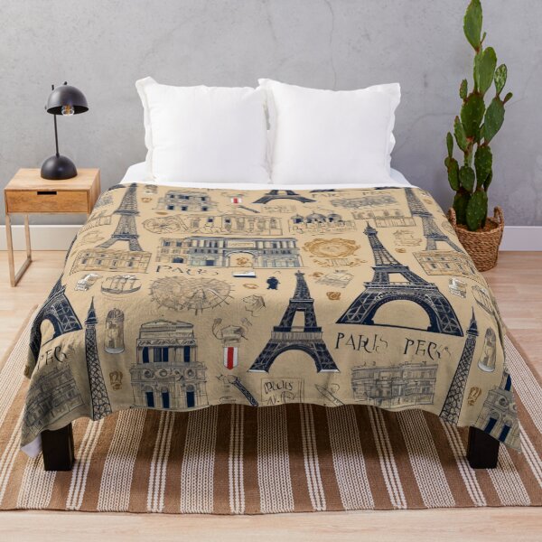 Item preview, French Paris France Eiffel Tower Vintage Pattern Design designed and sold by Draculaura2009.