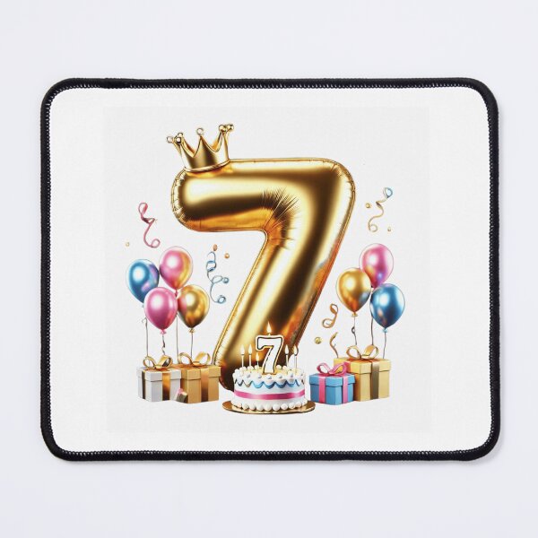 Item preview, Golden Balloon Number 7 with Crown and Birthday Party Decorations designed and sold by momo9981.