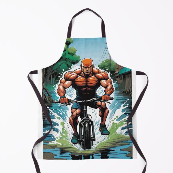 Item preview, A muscular young man rides a bicycle. designed and sold by Whose-sweat.