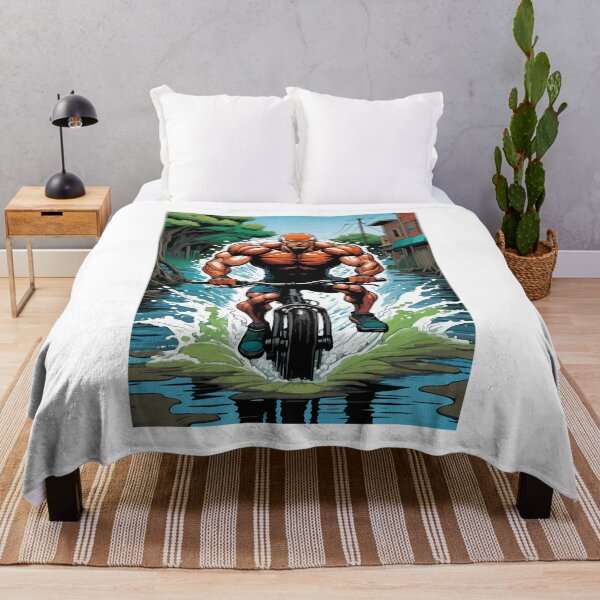 Item preview, A muscular young man rides a bicycle. designed and sold by Whose-sweat.