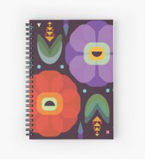 Flowerfully Folk Spiral Notebook