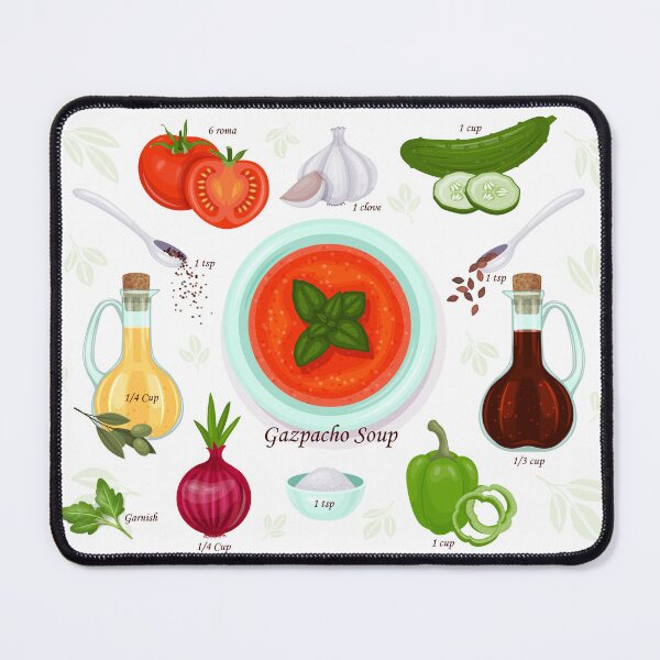 Item preview, Gazpacho Soup Recipe designed and sold by kimberpix.