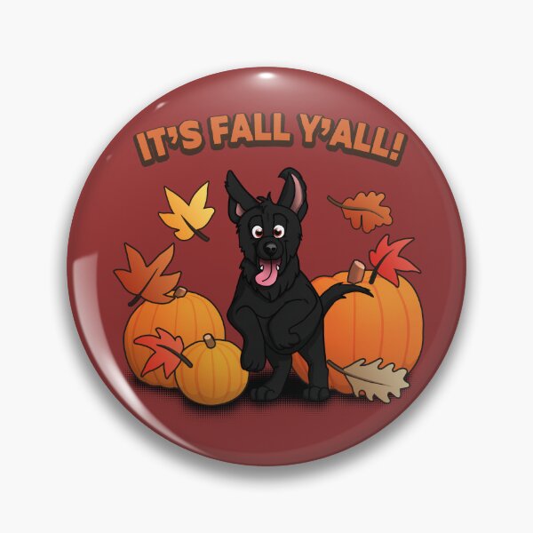 Item preview, It's Fall Yall!  Black german shepherd puppy autumn season design designed and sold by polygrafix.