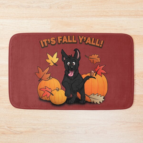 Item preview, It's Fall Yall!  Black german shepherd puppy autumn season design designed and sold by polygrafix.