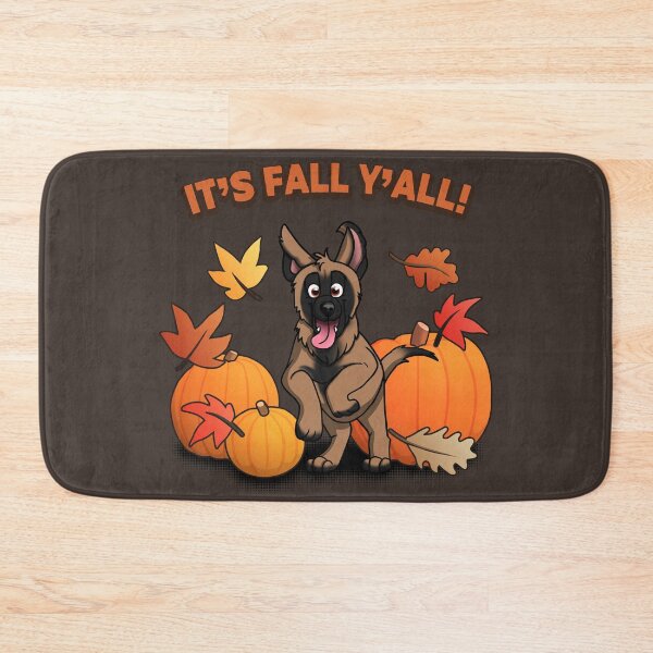Item preview, It's Fall Yall!  Black and tan bicolor german shepherd puppy autumn season design designed and sold by polygrafix.
