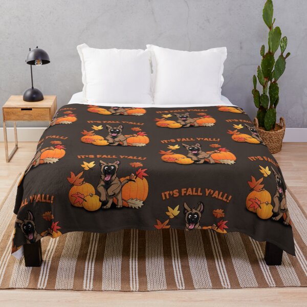 Item preview, It's Fall Yall! Black and tan bicolor german shepherd puppy autumn season design designed and sold by polygrafix.